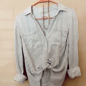Long sleeve button up blouse size S